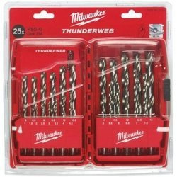 Zestaw wierteł do metalu w kasecie MILWAUKEE HSSG THUNDERWEB 1-13mm 25szt